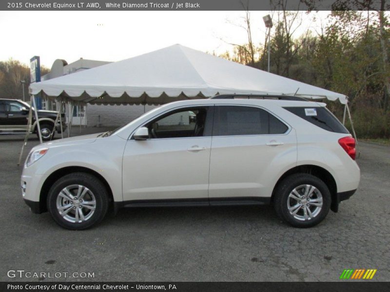 White Diamond Tricoat / Jet Black 2015 Chevrolet Equinox LT AWD