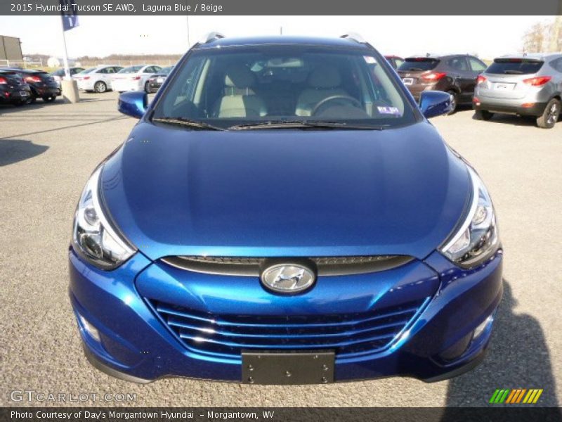 Laguna Blue / Beige 2015 Hyundai Tucson SE AWD