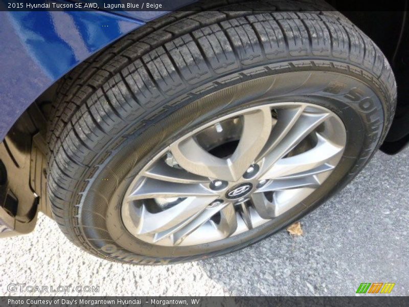 Laguna Blue / Beige 2015 Hyundai Tucson SE AWD