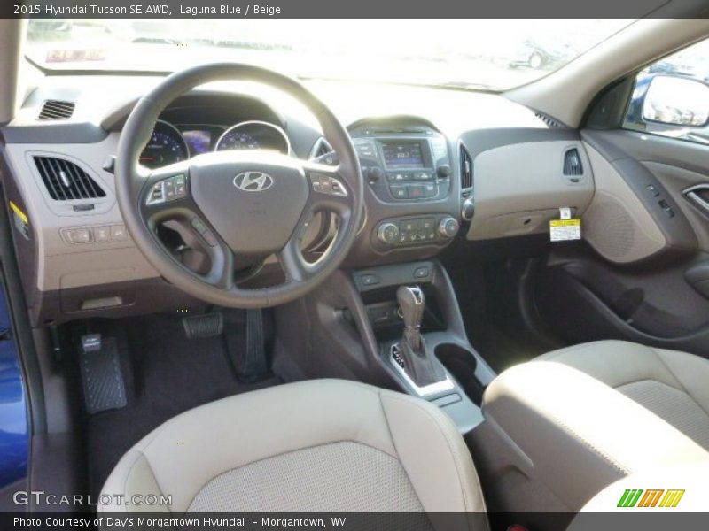 Laguna Blue / Beige 2015 Hyundai Tucson SE AWD