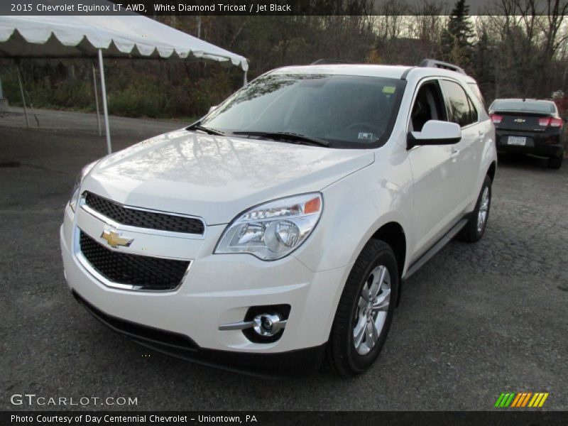 White Diamond Tricoat / Jet Black 2015 Chevrolet Equinox LT AWD
