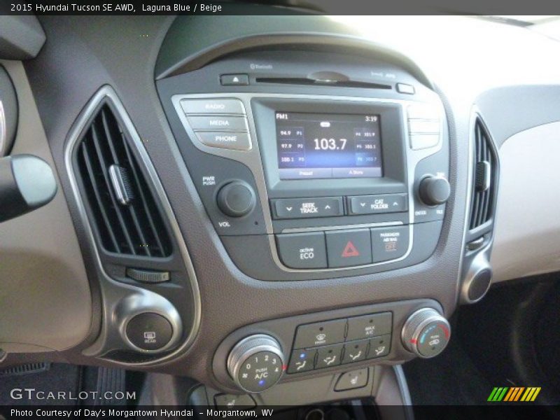 Laguna Blue / Beige 2015 Hyundai Tucson SE AWD
