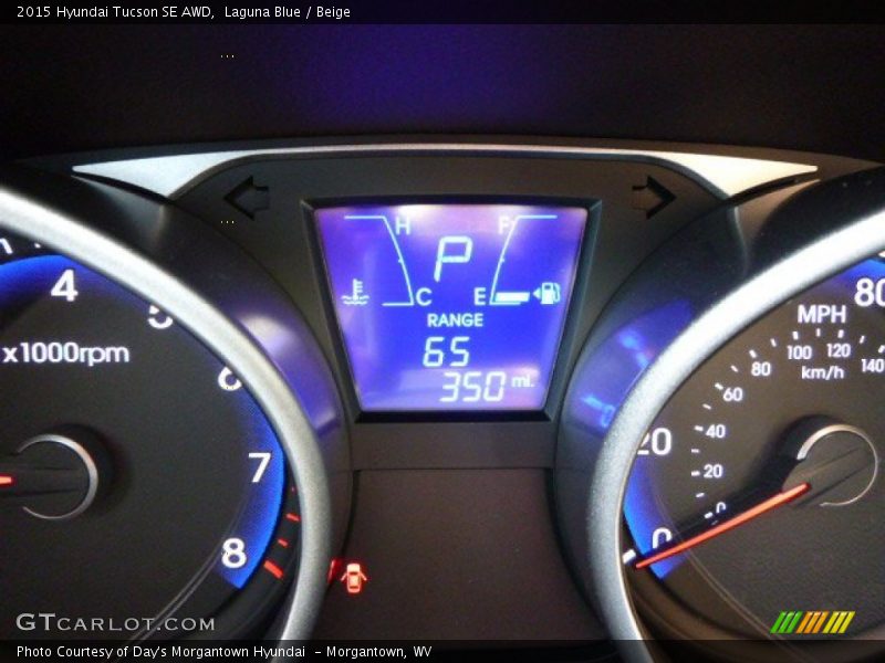 Laguna Blue / Beige 2015 Hyundai Tucson SE AWD
