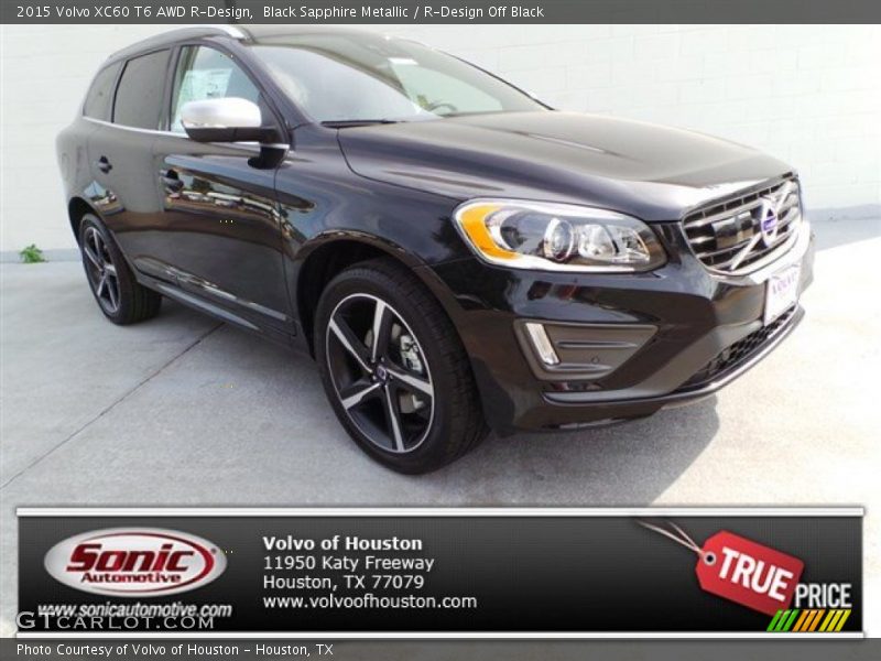 Black Sapphire Metallic / R-Design Off Black 2015 Volvo XC60 T6 AWD R-Design