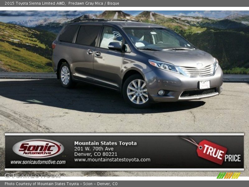 Predawn Gray Mica / Bisque 2015 Toyota Sienna Limited AWD