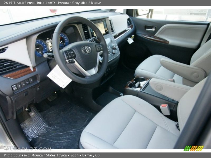 Predawn Gray Mica / Bisque 2015 Toyota Sienna Limited AWD