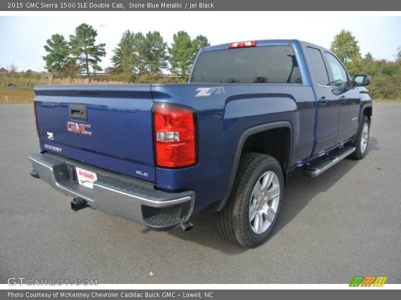 Stone Blue Metallic / Jet Black 2015 GMC Sierra 1500 SLE Double Cab