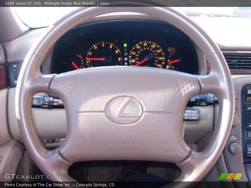 Midnight Indigo Blue Metallic / Ivory 1995 Lexus SC 300