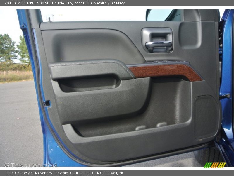 Stone Blue Metallic / Jet Black 2015 GMC Sierra 1500 SLE Double Cab