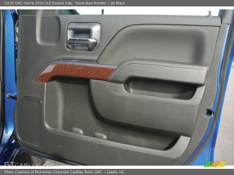 Stone Blue Metallic / Jet Black 2015 GMC Sierra 1500 SLE Double Cab