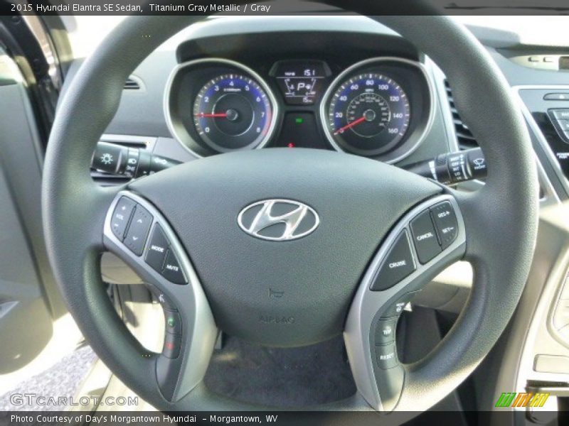 Titanium Gray Metallic / Gray 2015 Hyundai Elantra SE Sedan