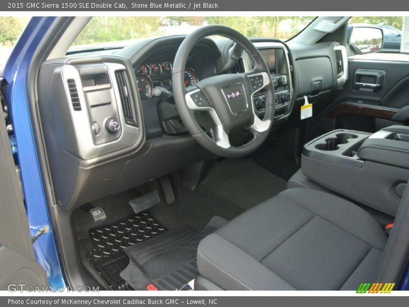 Stone Blue Metallic / Jet Black 2015 GMC Sierra 1500 SLE Double Cab