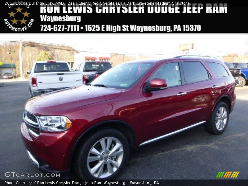 Deep Cherry Red Crystal Pearl / Dark Graystone/Medium Graystone 2013 Dodge Durango Crew AWD