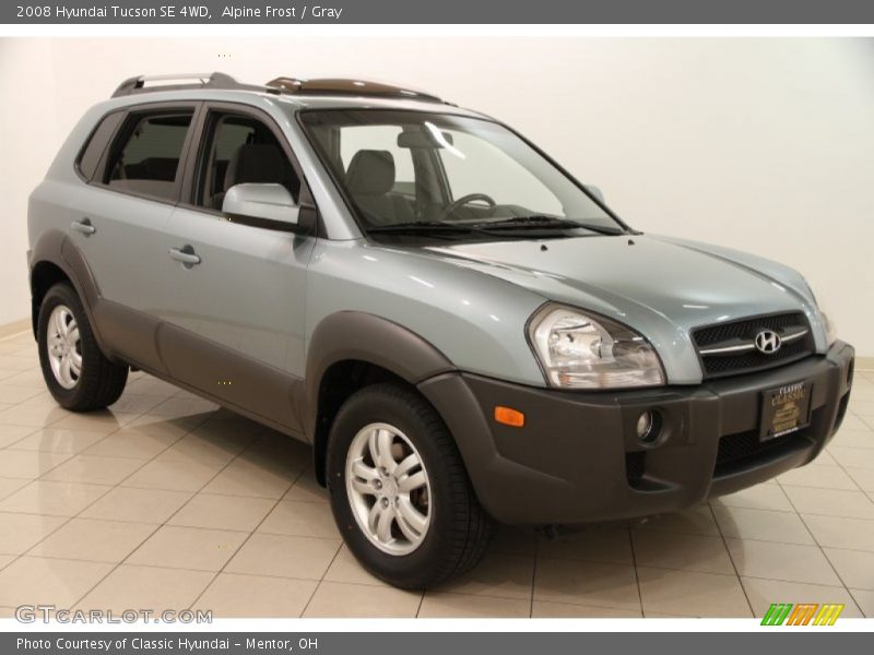 Alpine Frost / Gray 2008 Hyundai Tucson SE 4WD