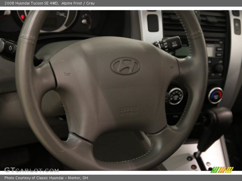 Alpine Frost / Gray 2008 Hyundai Tucson SE 4WD
