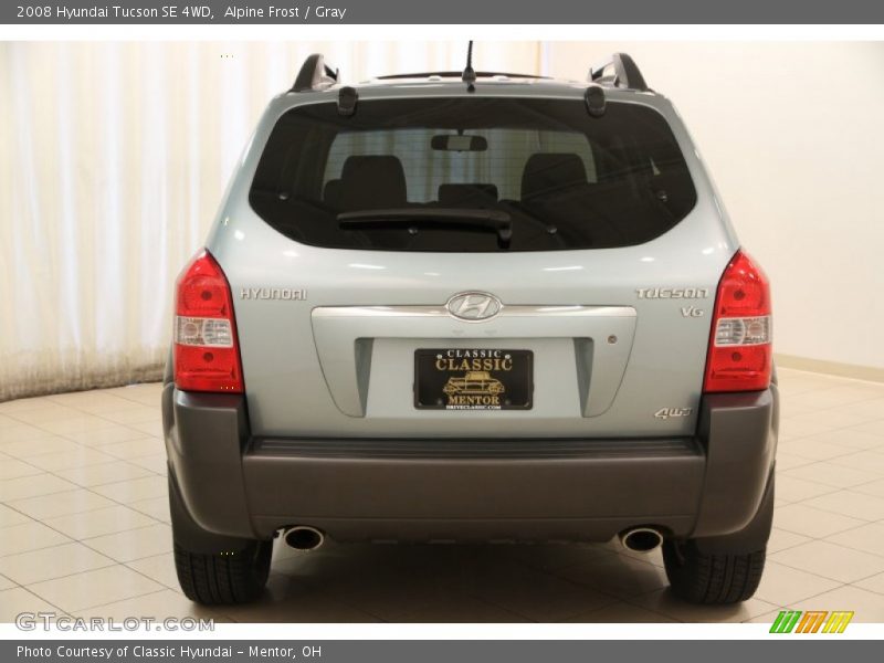 Alpine Frost / Gray 2008 Hyundai Tucson SE 4WD