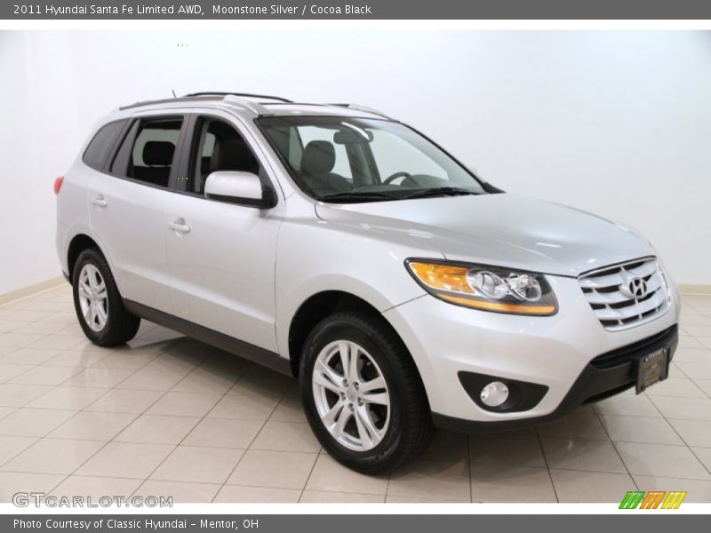 Moonstone Silver / Cocoa Black 2011 Hyundai Santa Fe Limited AWD