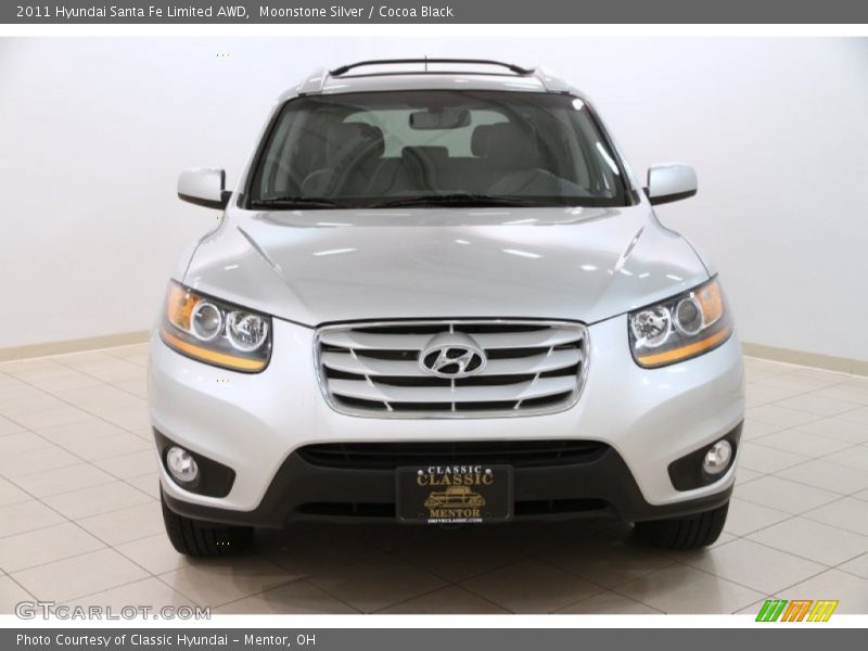 Moonstone Silver / Cocoa Black 2011 Hyundai Santa Fe Limited AWD
