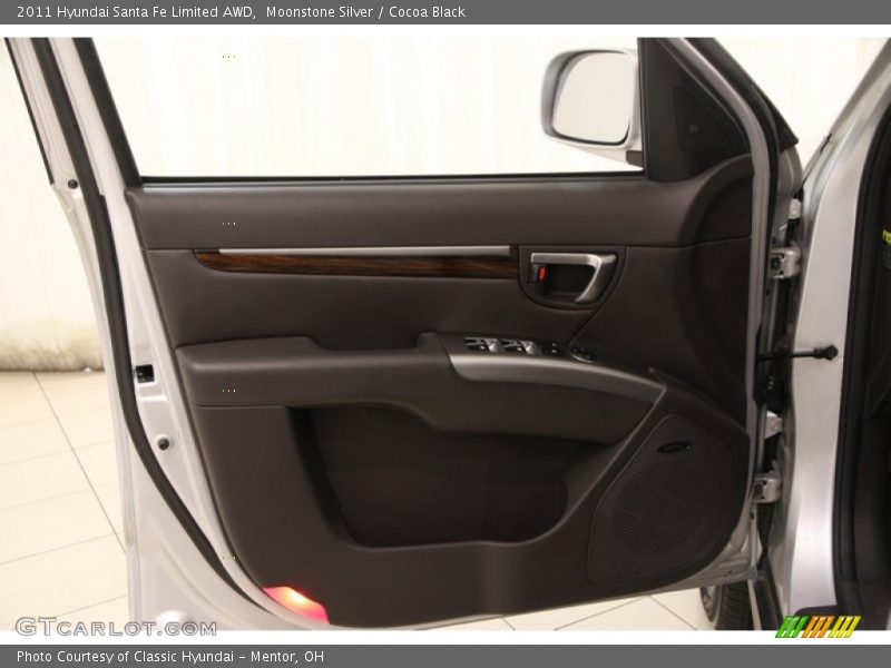Moonstone Silver / Cocoa Black 2011 Hyundai Santa Fe Limited AWD