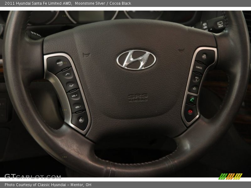 Moonstone Silver / Cocoa Black 2011 Hyundai Santa Fe Limited AWD
