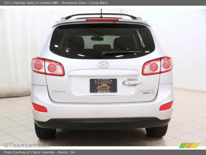 Moonstone Silver / Cocoa Black 2011 Hyundai Santa Fe Limited AWD