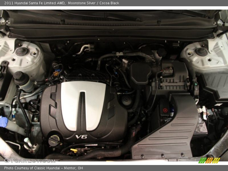 Moonstone Silver / Cocoa Black 2011 Hyundai Santa Fe Limited AWD