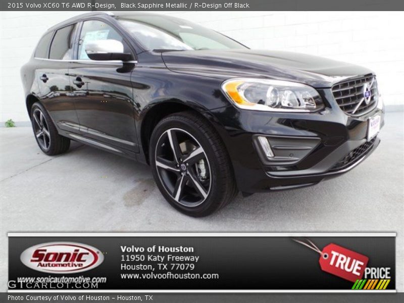 Black Sapphire Metallic / R-Design Off Black 2015 Volvo XC60 T6 AWD R-Design