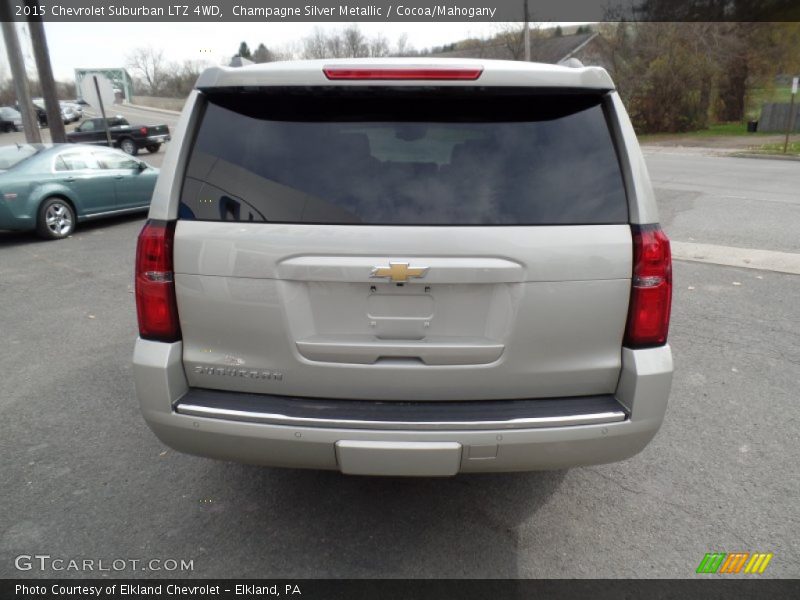 Champagne Silver Metallic / Cocoa/Mahogany 2015 Chevrolet Suburban LTZ 4WD