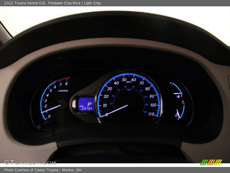 Predawn Gray Mica / Light Gray 2012 Toyota Sienna XLE