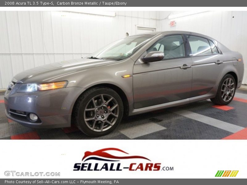 Carbon Bronze Metallic / Taupe/Ebony 2008 Acura TL 3.5 Type-S