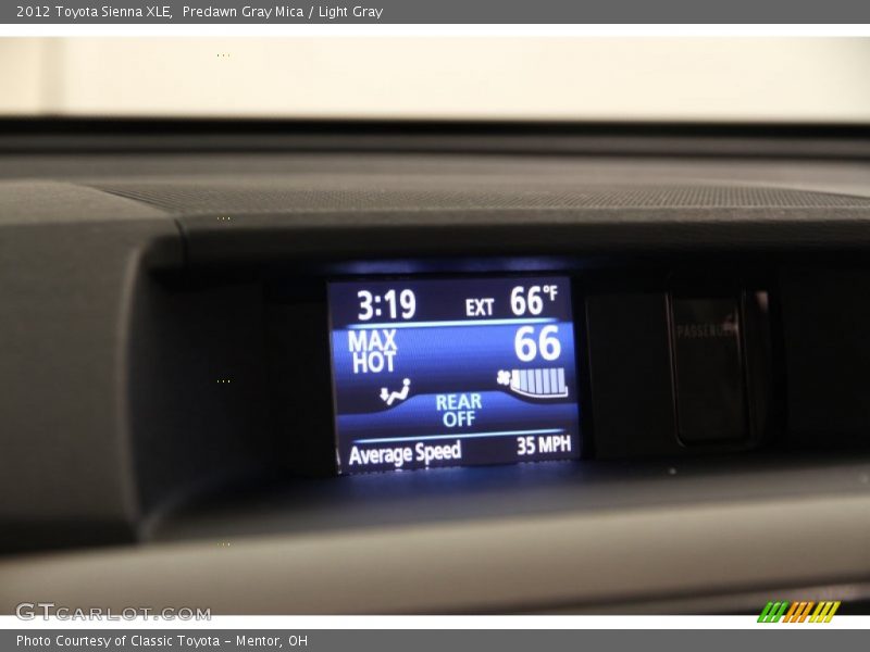 Predawn Gray Mica / Light Gray 2012 Toyota Sienna XLE