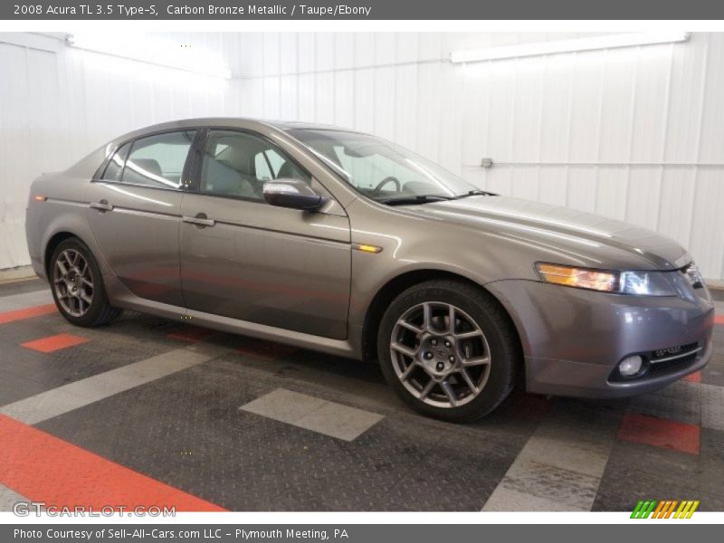Carbon Bronze Metallic / Taupe/Ebony 2008 Acura TL 3.5 Type-S