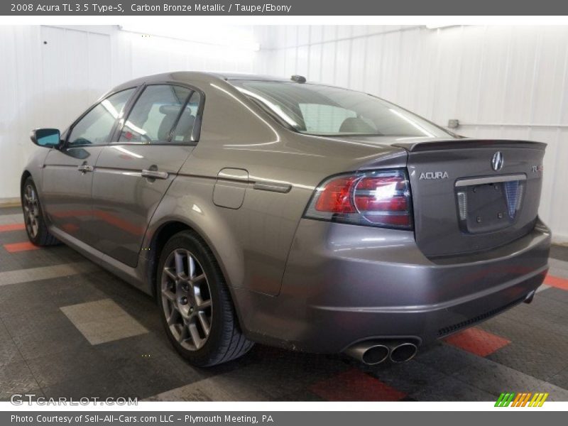 Carbon Bronze Metallic / Taupe/Ebony 2008 Acura TL 3.5 Type-S