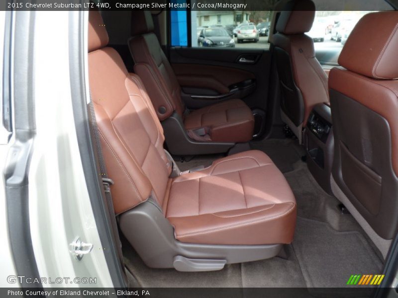 Champagne Silver Metallic / Cocoa/Mahogany 2015 Chevrolet Suburban LTZ 4WD