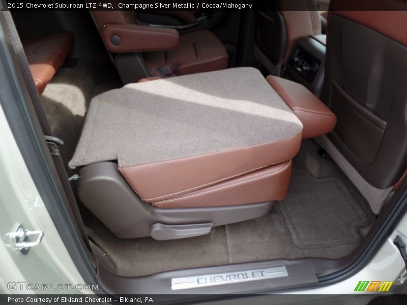 Champagne Silver Metallic / Cocoa/Mahogany 2015 Chevrolet Suburban LTZ 4WD