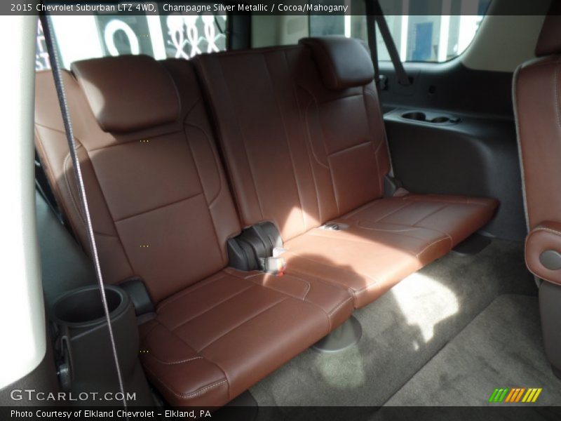 Champagne Silver Metallic / Cocoa/Mahogany 2015 Chevrolet Suburban LTZ 4WD