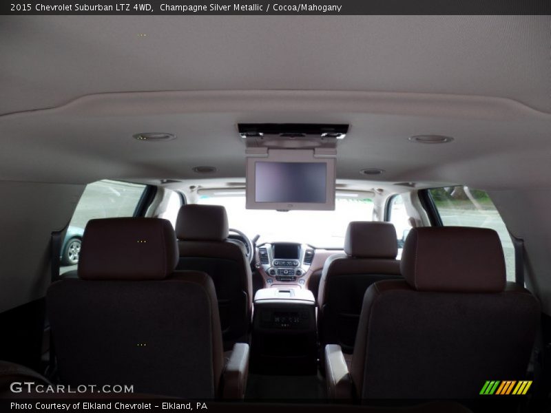 Champagne Silver Metallic / Cocoa/Mahogany 2015 Chevrolet Suburban LTZ 4WD