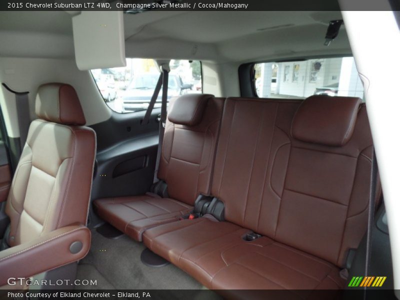 Champagne Silver Metallic / Cocoa/Mahogany 2015 Chevrolet Suburban LTZ 4WD