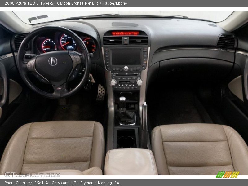 Carbon Bronze Metallic / Taupe/Ebony 2008 Acura TL 3.5 Type-S