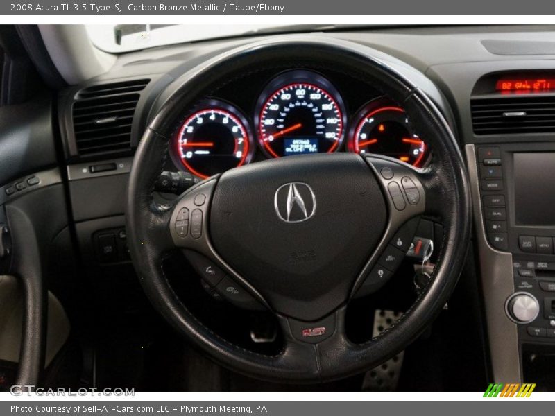 Carbon Bronze Metallic / Taupe/Ebony 2008 Acura TL 3.5 Type-S