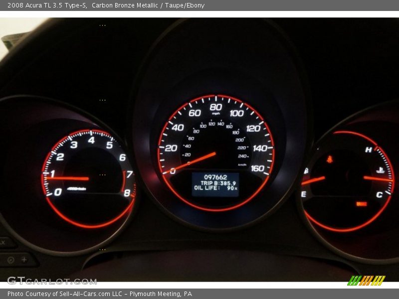 Carbon Bronze Metallic / Taupe/Ebony 2008 Acura TL 3.5 Type-S
