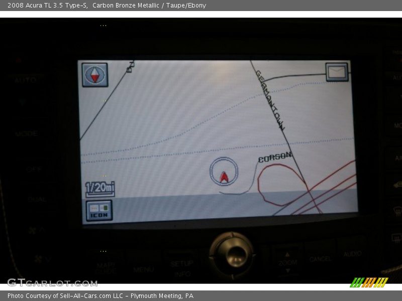 Carbon Bronze Metallic / Taupe/Ebony 2008 Acura TL 3.5 Type-S