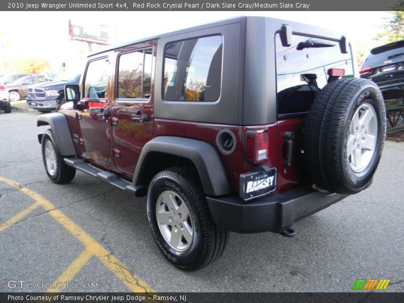 Red Rock Crystal Pearl / Dark Slate Gray/Medium Slate Gray 2010 Jeep Wrangler Unlimited Sport 4x4