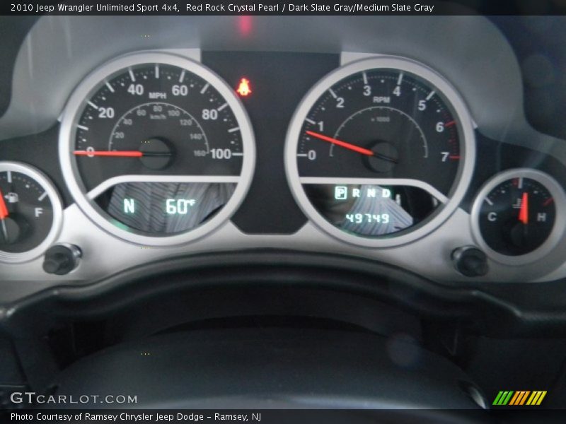 Red Rock Crystal Pearl / Dark Slate Gray/Medium Slate Gray 2010 Jeep Wrangler Unlimited Sport 4x4