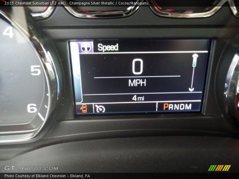 Champagne Silver Metallic / Cocoa/Mahogany 2015 Chevrolet Suburban LTZ 4WD