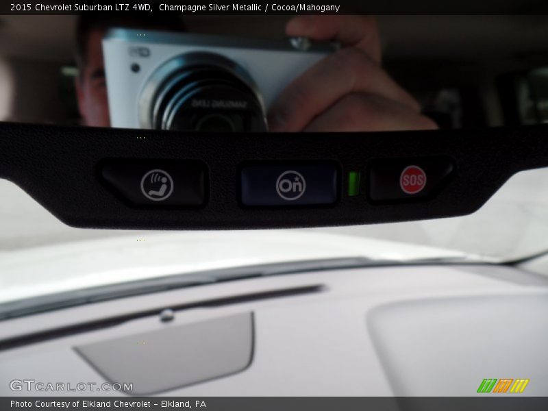 Champagne Silver Metallic / Cocoa/Mahogany 2015 Chevrolet Suburban LTZ 4WD