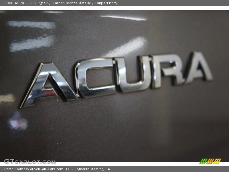 Carbon Bronze Metallic / Taupe/Ebony 2008 Acura TL 3.5 Type-S