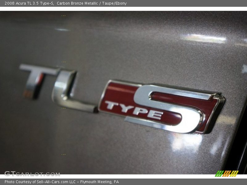 Carbon Bronze Metallic / Taupe/Ebony 2008 Acura TL 3.5 Type-S