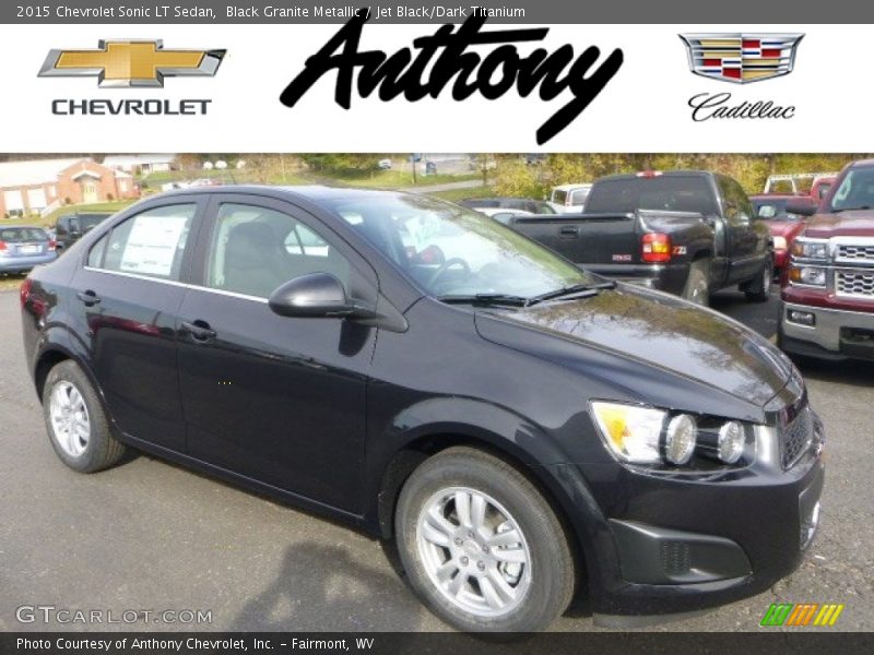 Black Granite Metallic / Jet Black/Dark Titanium 2015 Chevrolet Sonic LT Sedan