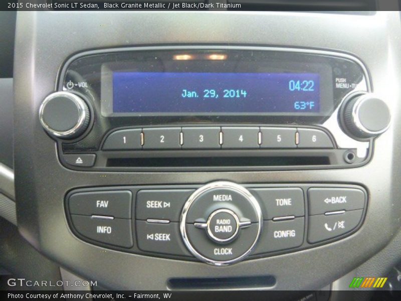 Black Granite Metallic / Jet Black/Dark Titanium 2015 Chevrolet Sonic LT Sedan